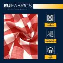 Gingham – 1 inch Checks Baby Blue