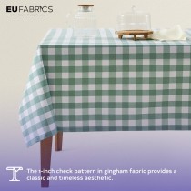 Gingham – 1 inch Checks Baby Blue