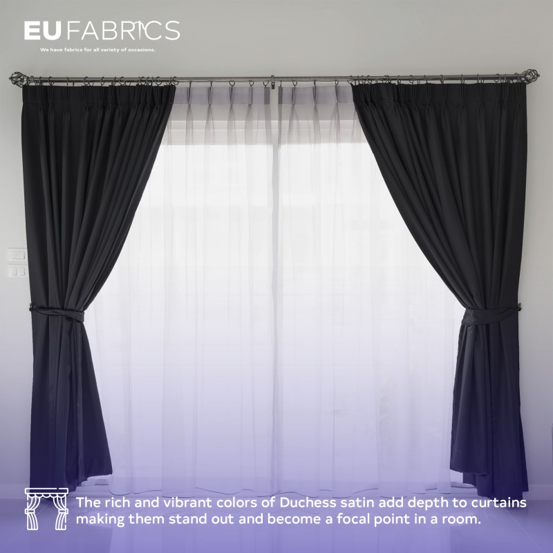 Duchess Satin Fabric Bridal Purple