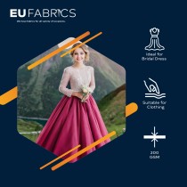 Duchess Satin Fabric Bridal Purple