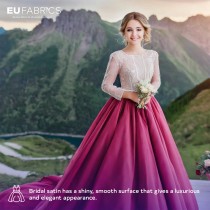 Duchess Satin Fabric Bridal Purple