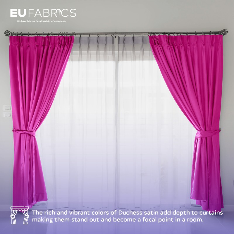 Duchess Satin Fabric Bridal Purple