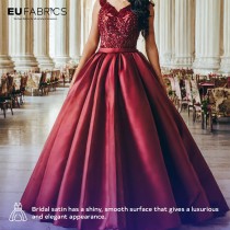 Duchess Satin Fabric Bridal Purple