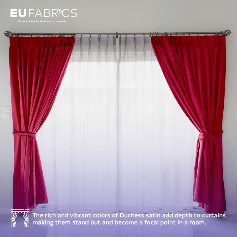 Duchess Satin Fabric Bridal Purple