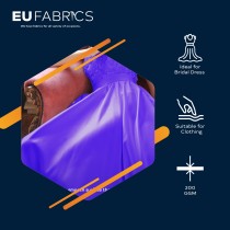 Duchess Satin Fabric Bridal Purple