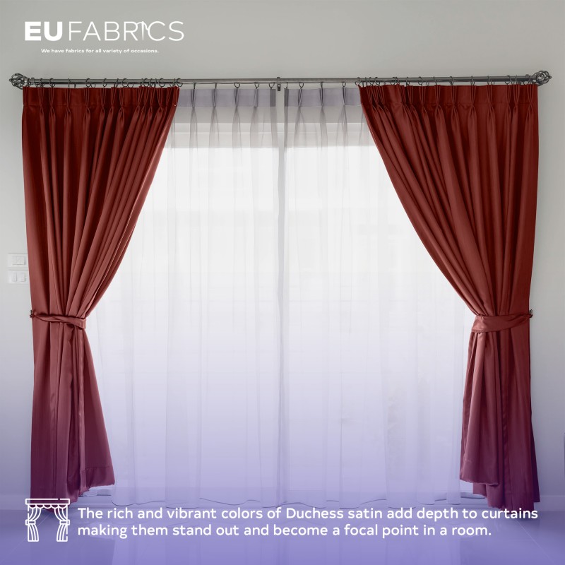 Duchess Satin Fabric Bridal Purple