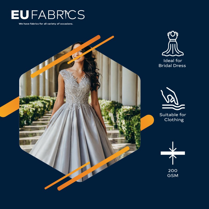 Duchess Satin Fabric Bridal Purple
