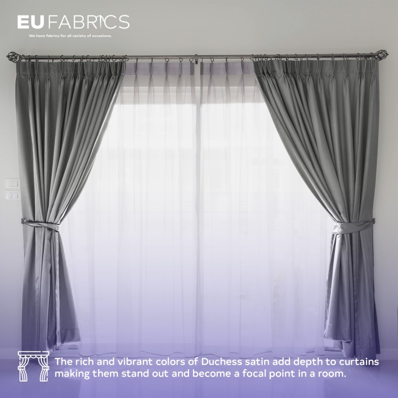 Duchess Satin Fabric Bridal Purple