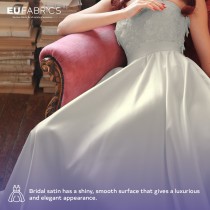 Duchess Satin Fabric Bridal Purple