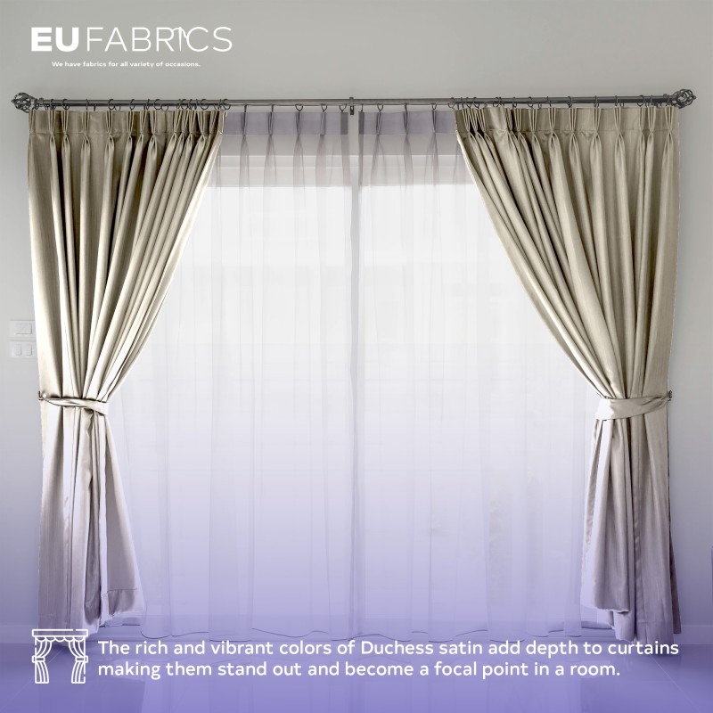 Duchess Satin Fabric Bridal Purple