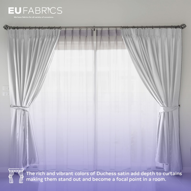 Duchess Satin Fabric Bridal Purple
