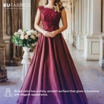Duchess Satin Fabric Bridal Purple