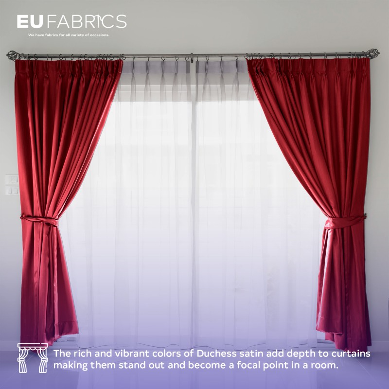 Duchess Satin Fabric Bridal Purple