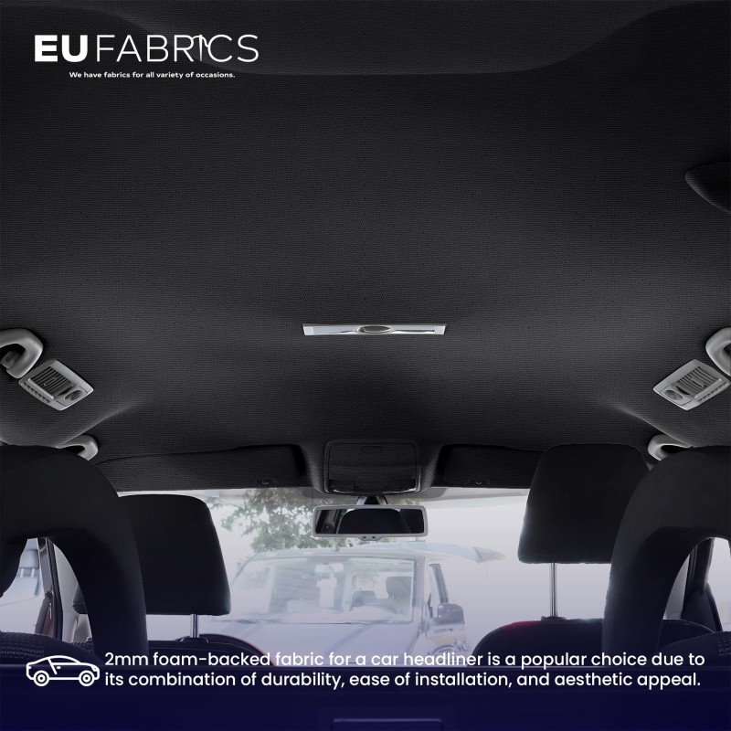 Car Headliner Fabric 2MM Foam Backed Ivory