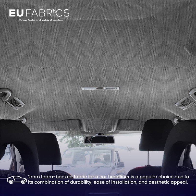 Car Headliner Fabric 2MM Foam Backed Ivory