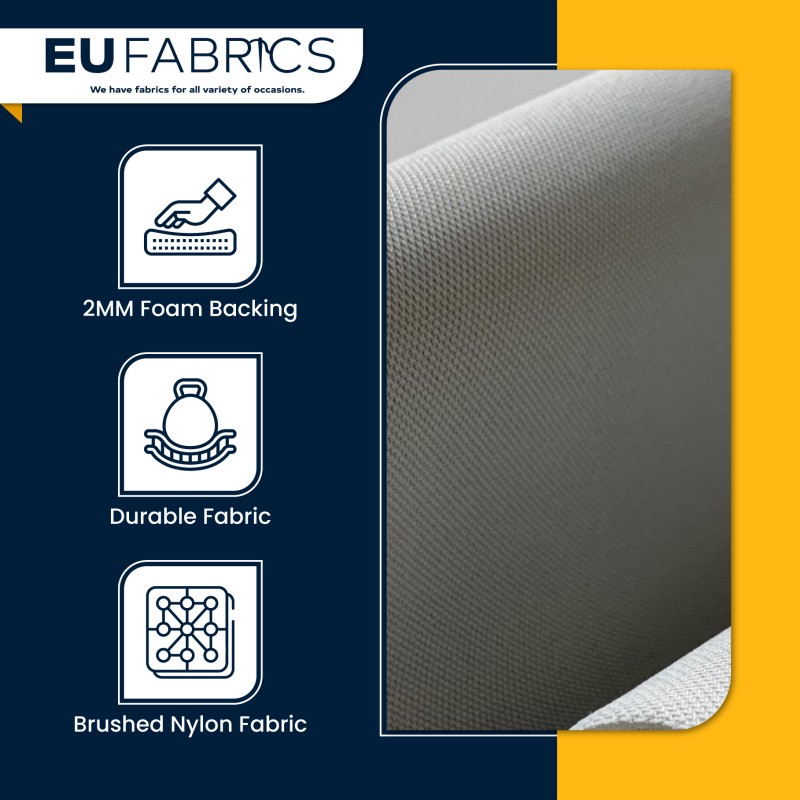 Car Headliner Fabric 2MM Foam Backed Ivory