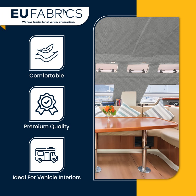 Car Headliner Fabric 2MM Foam Backed Ivory