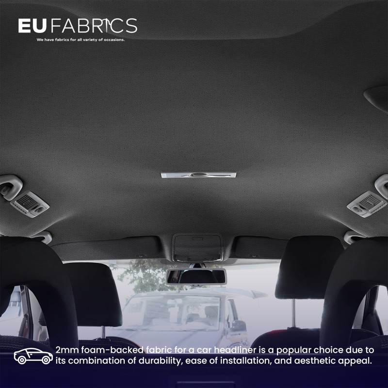 Car Headliner Fabric 2MM Foam Backed Ivory