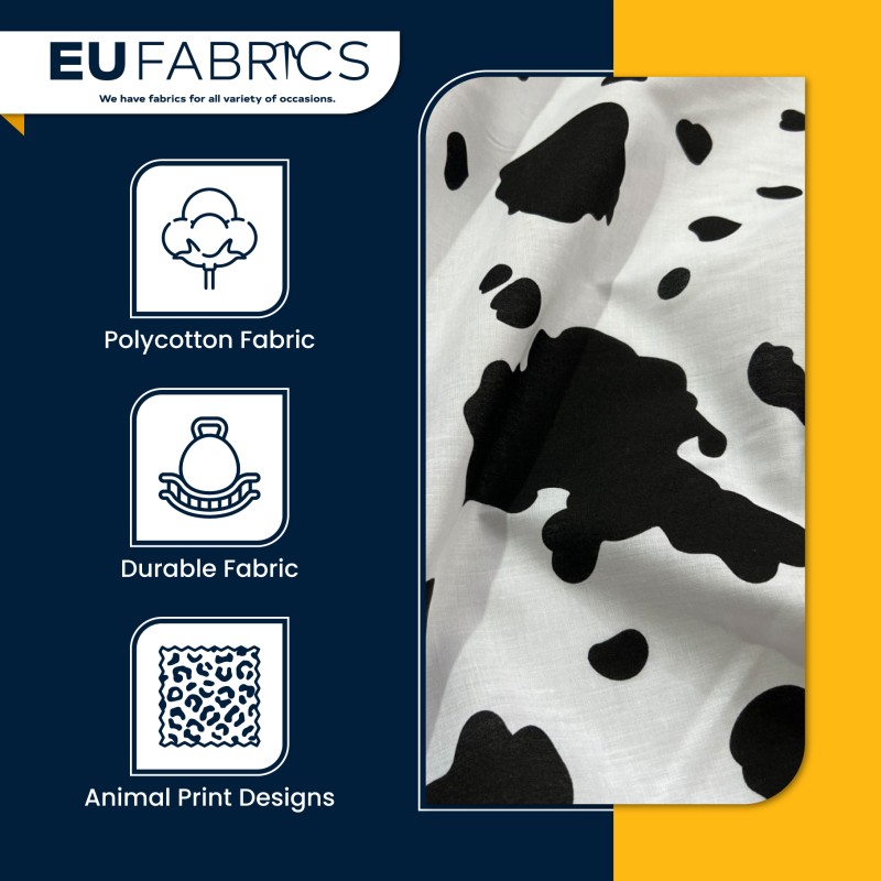 Animal Prints Polycotton Fabric Leopard 1