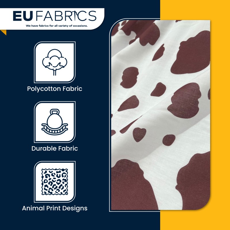 Animal Prints Polycotton Fabric Leopard 1
