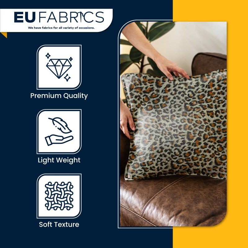 Animal Prints Polycotton Fabric Leopard 1