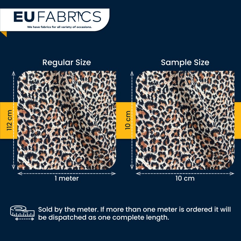 Animal Prints Polycotton Fabric Leopard 1