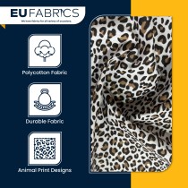 Animal Prints Polycotton Fabric Leopard 1