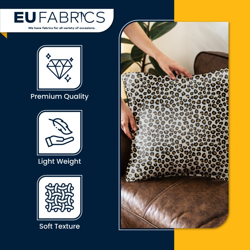 Animal Prints Polycotton Fabric Leopard 1