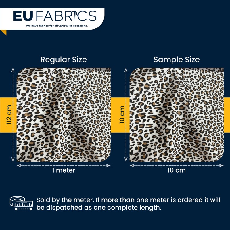Animal Prints Polycotton Fabric Leopard 1