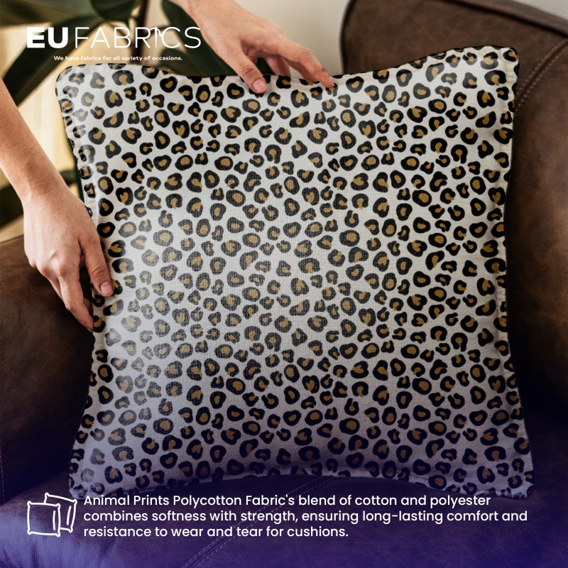 Animal Prints Polycotton Fabric Leopard 1