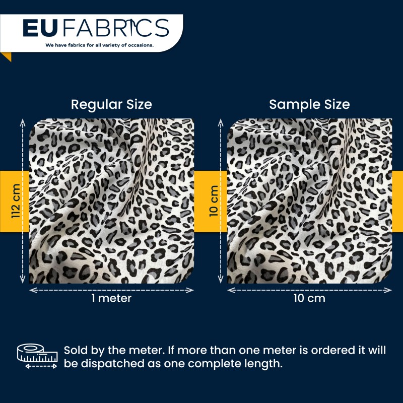 Animal Prints Polycotton Fabric Leopard 1