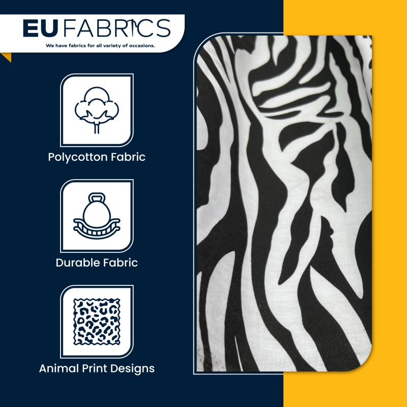 Animal Prints Polycotton Fabric Leopard 1