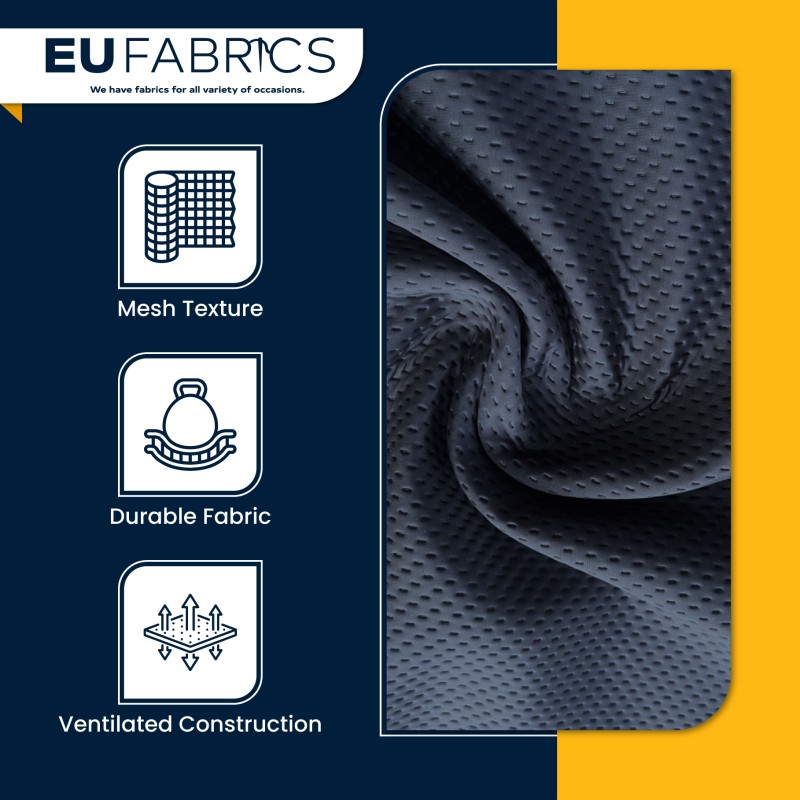 2MM Airtex Spacer Mesh Fabric Neoprene Replacement Black1