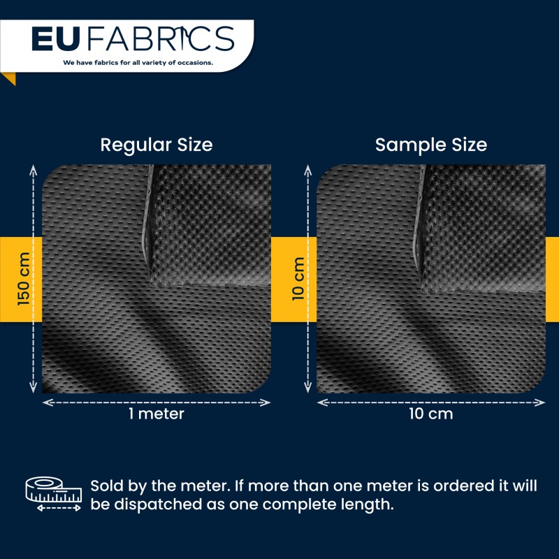 2MM Airtex Spacer Mesh Fabric Neoprene Replacement Black1
