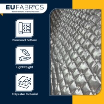 Qulted Metallic Quilted Ripstop Fabric  6