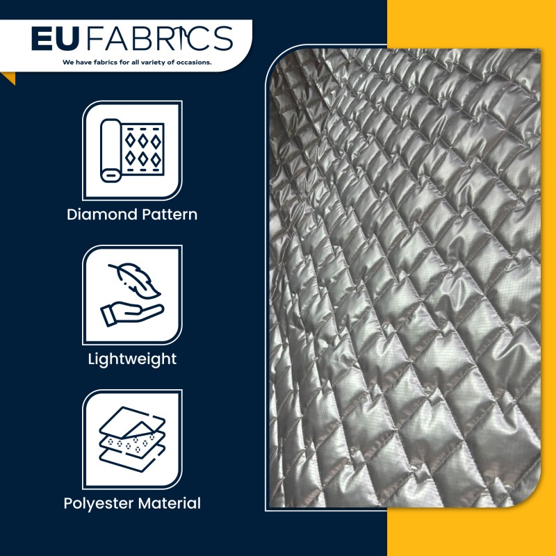 Qulted Metallic Quilted Ripstop Fabric  6
