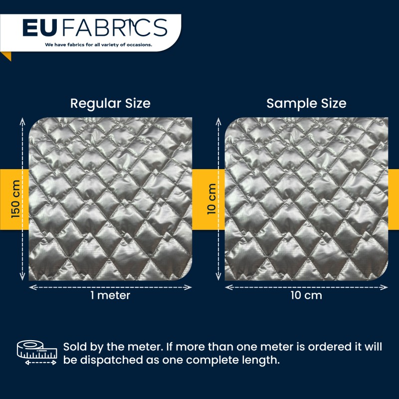 Qulted Metallic Quilted Ripstop Fabric  6