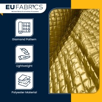 Qulted Metallic Quilted Ripstop Fabric  6