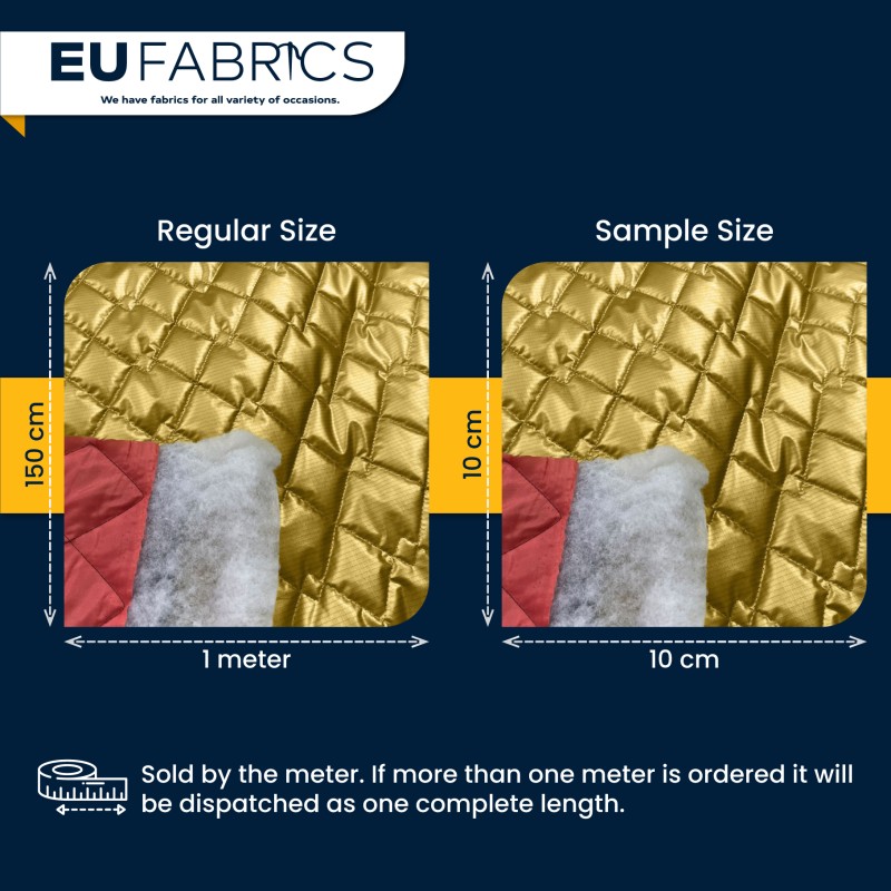 Qulted Metallic Quilted Ripstop Fabric  6