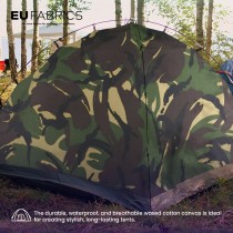 Cotton Canvas Waxed Fabric Camoflage