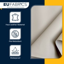 Marine Vinyl Leatherette Fabric Beige 1
