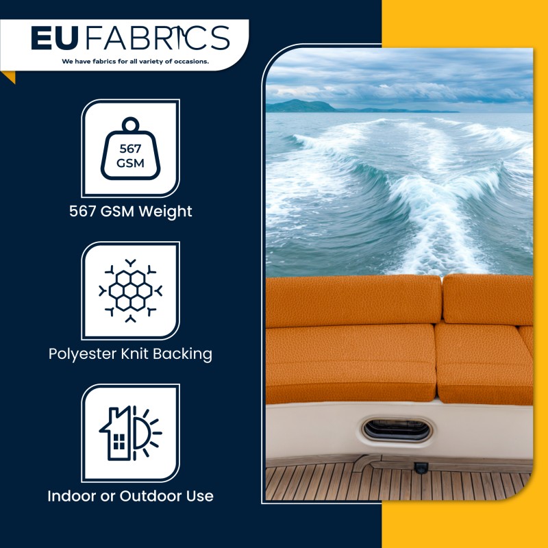 Marine Vinyl Leatherette Fabric Beige 1
