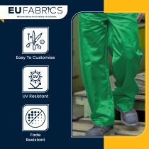 5PM Waterproof Workwear Fabric – Green Nylon, 150cm Wide