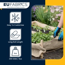 10 Metre  X 1 Metre Roll of Frosted Hessian4