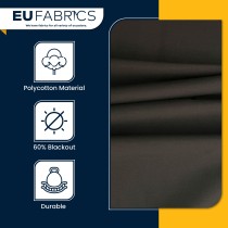 Fire Retardant Polycotton Fabric Black