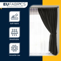 Fire Retardant Polycotton Fabric Black