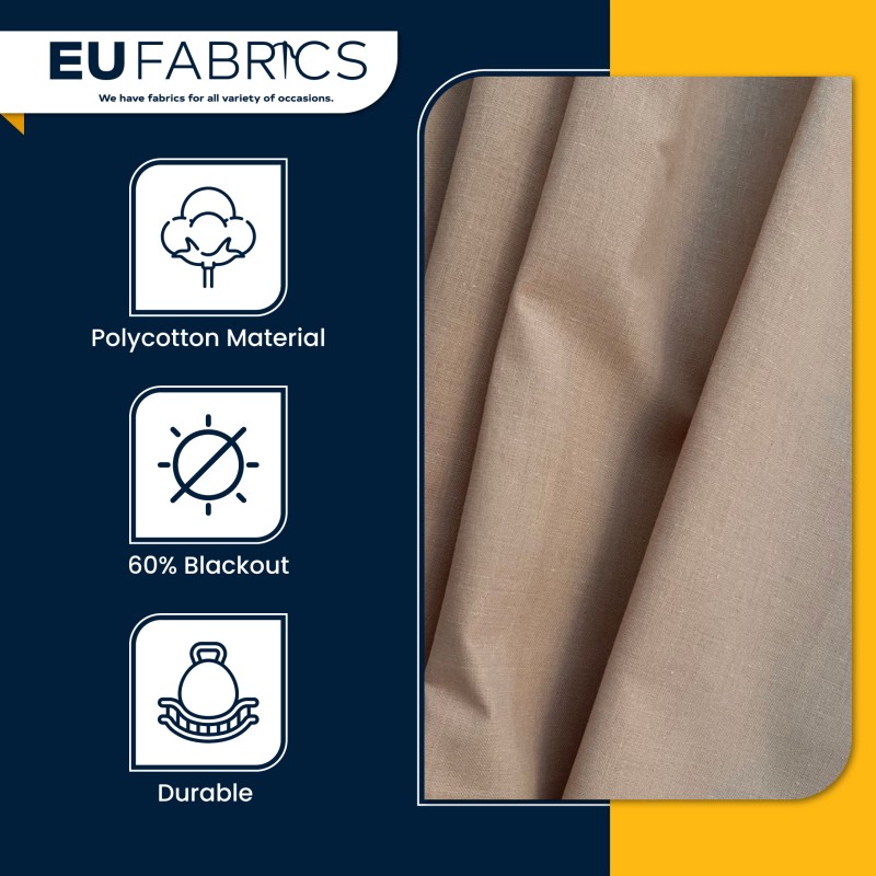 Fire Retardant Polycotton Fabric Black