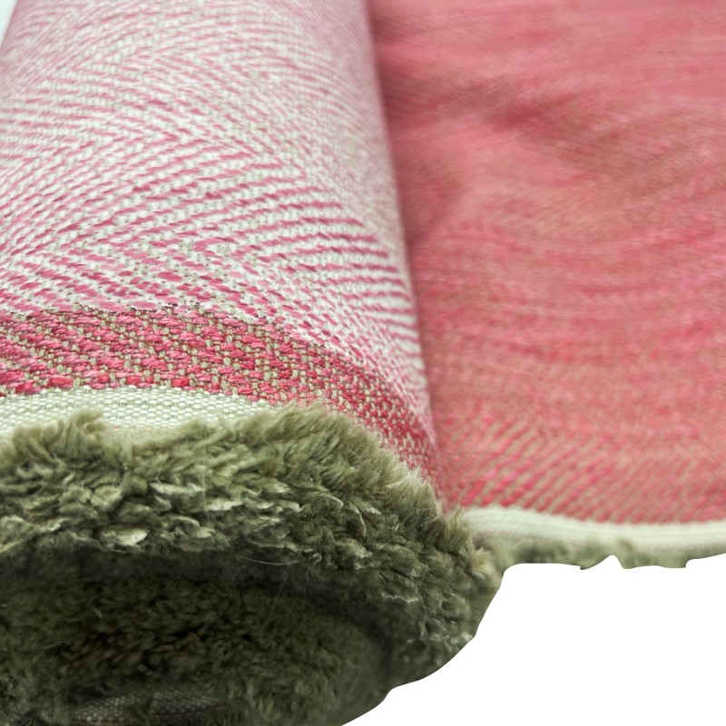 Clearance Polycotton Upholstery Pink Chevron3