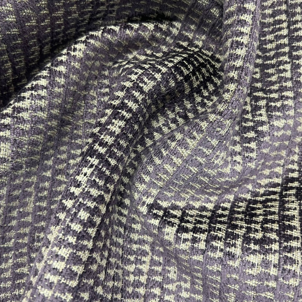 Clearance Polycotton Upholstery Mauve Triangle 1