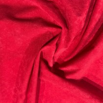 Clearance Polycotton Upholstery REd Suede Feel 1